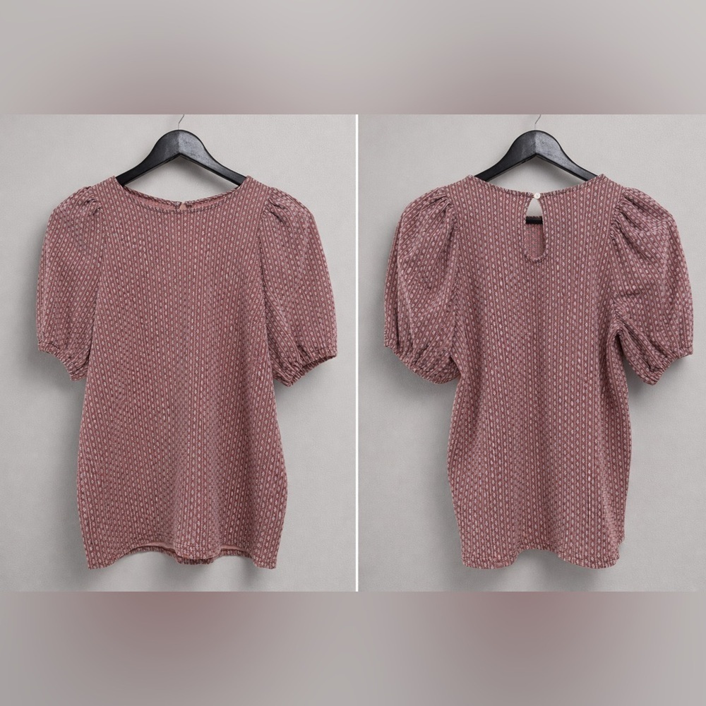 Madewell Mauve Puff Sleeve Blouse